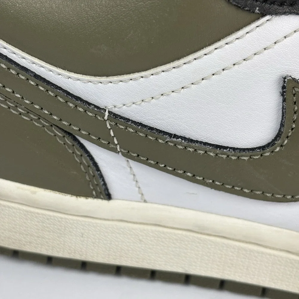 Size 10 - Air Jordan 1 Low Black Toe Medium Olive